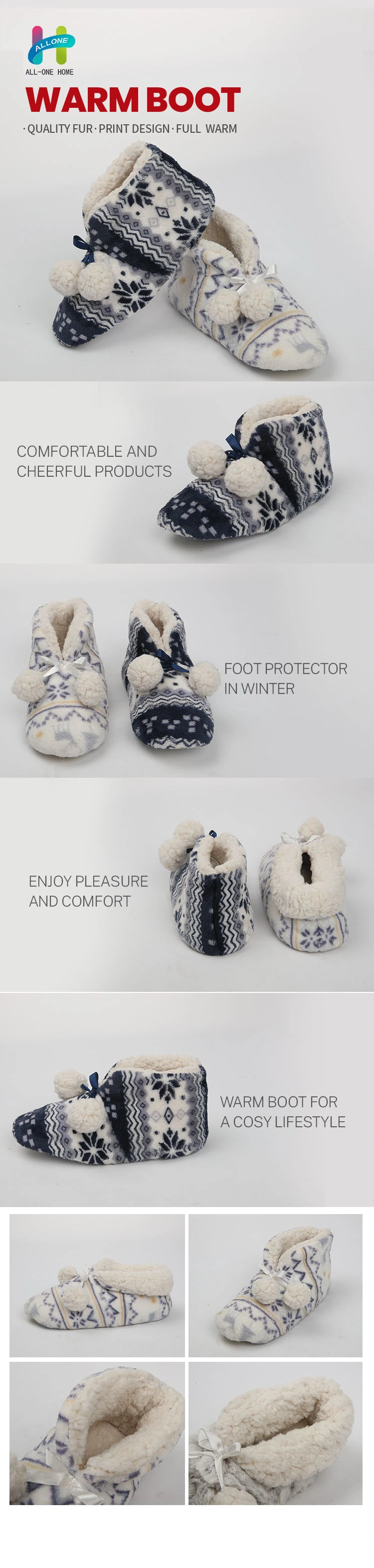 New Men′ S and Women′ S Slippers Sell Well at Home Slippers Ultra Light Boots Outdoor Warm Boots